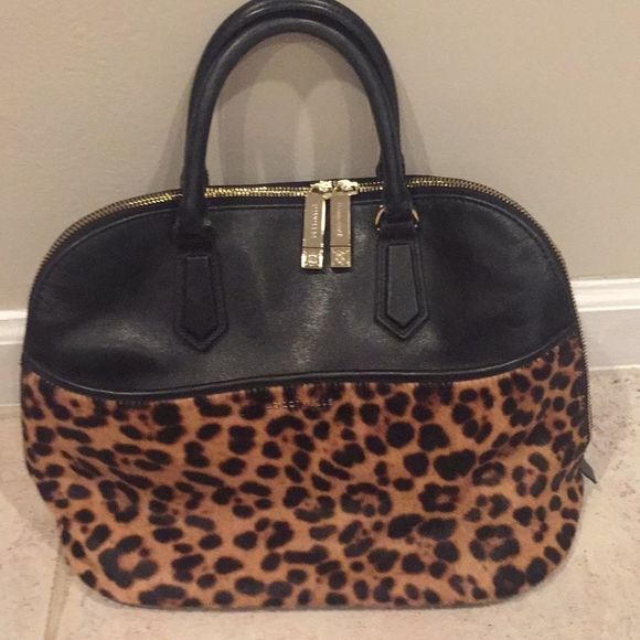 coccinelle Handbags - Coccinelle Italian leopard animal pony hair bag
